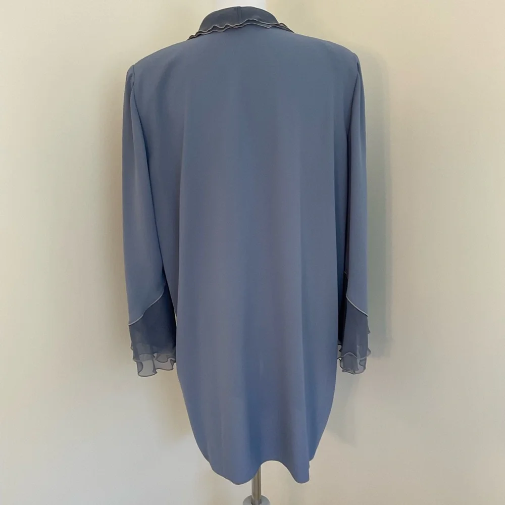 Vintage Ela Designe Elegant Blue Women's Cardigan Jacket - Picture 7 of 8